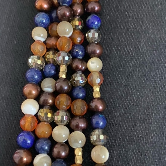 Nakamol Multi Strand Statement Necklace Thailand - Picture 2 of 7